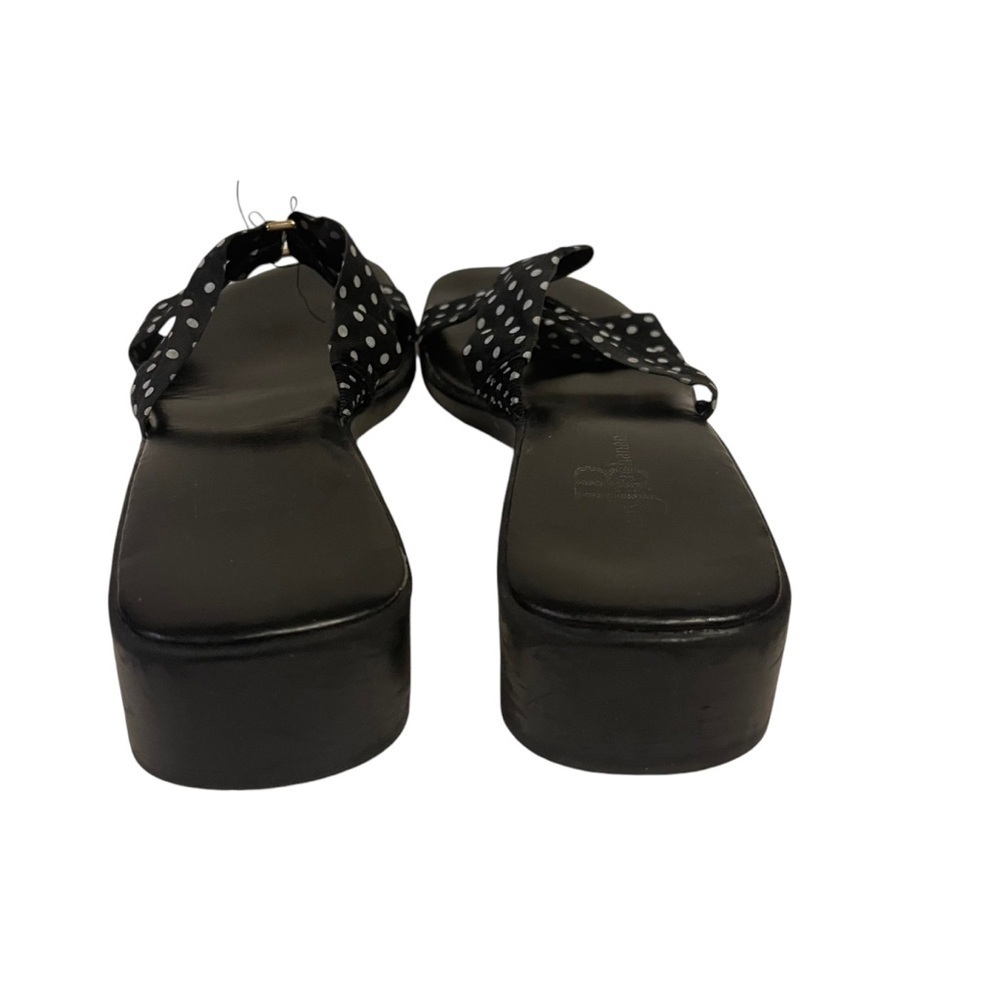 Women’s JENNY BUCHANAN Claire Black White Polka Dot Sandals Slip On Shoes - Picture 8 of 10